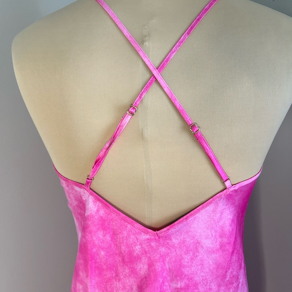 Ralph Lauren Pink Tie-Dye Maxi Slip /lounge spring lingerie Pajama Dress - Picture 4 of 6